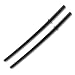 Sporting Goods : 2 Black Bokens Wood Practice Swords, Wooden Daitos Training Katana