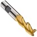 Niagara Cutter S335 Carbide End Mill, for Stainless Steel & Titanium, TiN Coated, 3 Flutes, Radiused-Corner End