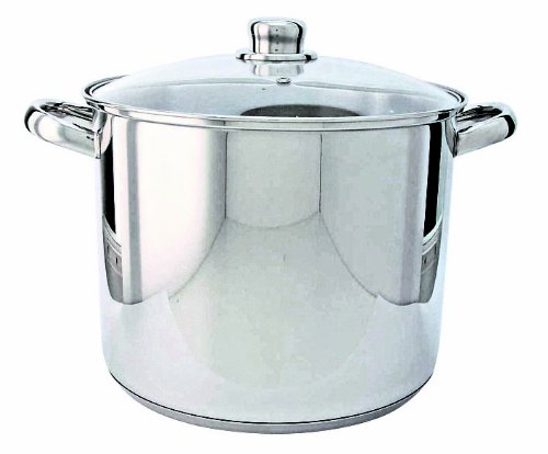 Stainless Steel 32cm Deep Stockpot + Lid (19.5L)
