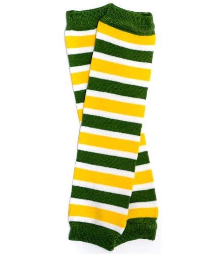 Green Bay Packers inspired baby leg warmers Team Green & Gold