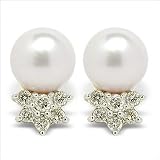Rosette Japanese Akoya Cultured Pearl Earring