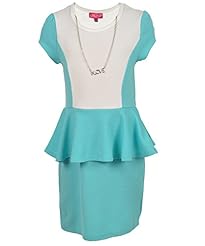 Toddler Polyester/Spandex Peplum  Dress