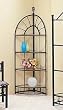 NEW GLASS CORNER RACK IN BLACK FINISH, BEDROOM DECOR