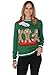 Tipsy Elves Women's Ugly Christmas Sweater - The Gingerbread Nightmare Funny Sweater Green
