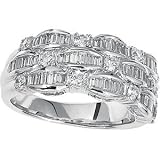 14K White Gold Diamond Bridal Anniversary Band Ring