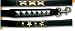 Star leather dog leash - black leather leash -large