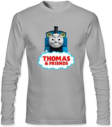 Henryoo Boy's Thomas The Tank Engine &amp; Friends Long Sleeve Cotton T Shirt light grey L