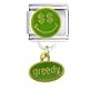 Happy Face Greedy Dangle Italian Charms