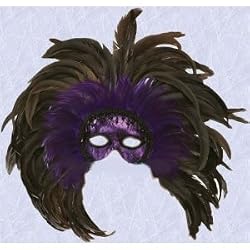 new Carnival Authentic Venetian Costume Style Ball Feathered Mask