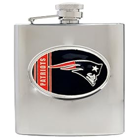 New England Patriots 6oz Stainless Steel Hip Flask