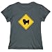 T-Shirt Womens Dark Silver " SIGN Tibetan Spaniel " - CROSSING SIGN Dogs