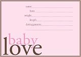 Baby Love Fill In Announcement Pink
