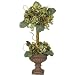 Real Looking Artichoke Topiary Silk Flower Arrangement Green Colors - Silk Arrangement