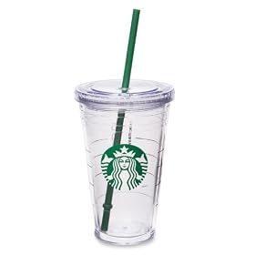 Starbucks 16 Ounce Clear Acrylic Insulated Tumbler (Grande To-Go Cup)