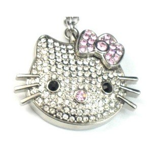 Silver  Flash  Jewelry Com Crystal Necklace Kitty 
