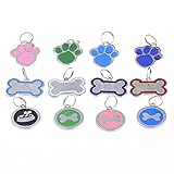 Hanging on Collar Pet ID Tag Dog Kitten Puppy Cat Name Tag Personalised Print Random