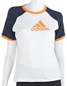 adidas Women's Amazing Feet Tee,White/Dark Indigo,Large