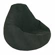 Print and Plush Black Adult Size Bean Bag Chair By Elite Furniture