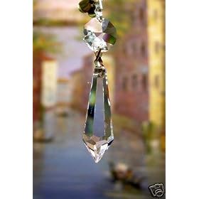 38mm Icicle 30% Lead Crystal Chandelier Prism by Asfour