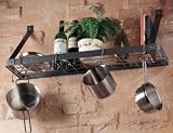 Hammered Steel Bookshelf Wall Mount With Grid - 106-109-19