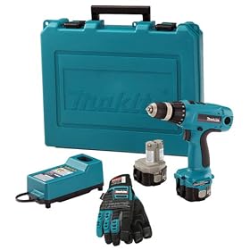 Makita 6217DWDEX 12-Volt 3/8-Inch MFORCE Cordless Drill Kit with Free Pair of Mechanix Wear Gloves