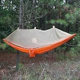 Camping Hammock with Mosquito Net - Orange