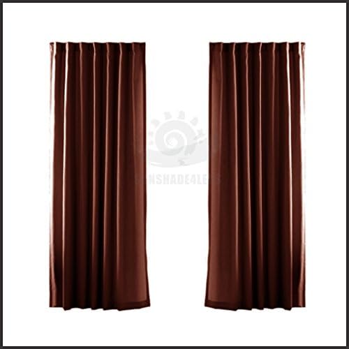 Windscreen4less Solid 99.9% Blockage Blackout Heat Treatment Curtains 52" W X 63" L Red, 1 Pair