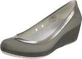 crocs Women’s Carlisa Mini Wedge,Black/Silver,7 M US