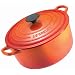Le Creuset Cast Iron Round Casserole, Volcanic, 24 cm