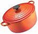 Le Creuset Cast Iron Round Casserole, Volcanic, 24 cm