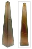 Green agate obelisk 2 W 2 L