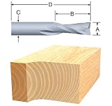 BOSCH 85954M Solid Carbide 3/4-Inch x 2-Inch Down Spiral Double Flute 3/4-Inch Shank Router Bit