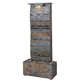 Kenroy Home Curvature Natural Slate Tabletop Fountain by Hunter