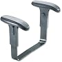 HON 5895T Height-Adjustable T-Arms for ValuTask Series Swivel Task Chairs, Black