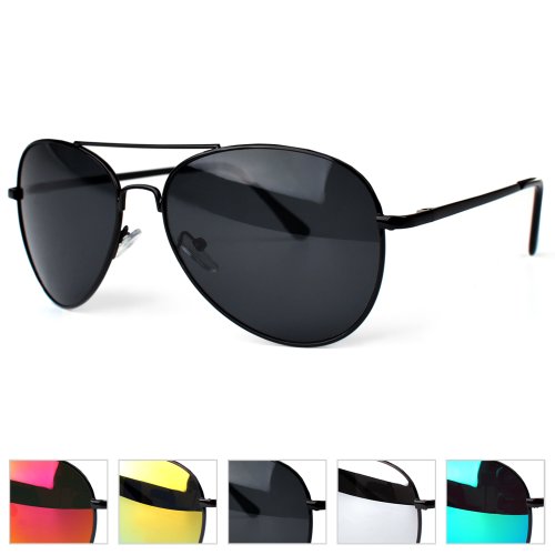 Distressed Sonnenbrille Pilotenbrille Topgun Pornobrille (schwarz-schwarz)