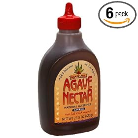 Madhava Pure Organic Agave Nectar, Amber, 23.5-Ounce Bottles (Pack of 6)