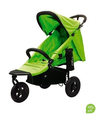 Air Buggy Mimi 3-Wheeler Pushchair - Black/Citrus Green