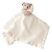 Kiddopotamus Huggacub Luxe Security Blanket Double Velboa with Satin Trim, Invory