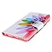 For iphone 6 Plus , TUTUWEN Simple Beautiful Colorful Flower [Magnetic] Style PU Leather Case Wallet [Flap Closure] Folio Stand Cover for Apple iphone 6 Plus (5.5 