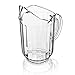 New Star 46229 Polycarbonate Plastic Restaurant Water Pitcher with 3 Spouts, 60-Ounce, Clear