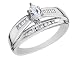 Marquise Cut Diamond Engagement Ring 1/2 Carat (ctw) in 14K White Gold
