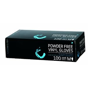 Colortrak Disposable Vinyl Gloves, Powder Free Clear, Medium, 100 Count, 1.63 Pounds (Pack of 2)