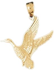 Dazzlers Solid 14k Gold Ocean Bird Charm Pendant Available in three colors from jewelsberry (weights: 1.5 grams only)
