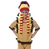 Native American Indian Deluxe Feather Headdress Adult Halloween Costume Accessory Picture
