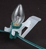 Novelty Lights, Inc. #39032 All-In-One Christmas Light Clip, C7/C9 and Mini Light Applications, Shingle and Gutter Mounts, 25 Pack