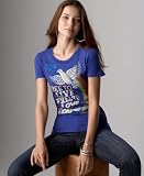 Lucky Brand Women's Free To Live Tee,Cobalt Blue,Medium