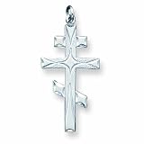 Sterling Silver Eastern Orthodox Cross Pendant