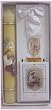 Boxed First Communion Gift Set - Boy - Rosary - FC Missal - Scapular - FC Pin - Large Size Sculpture Candle (2in.x12in.) - Keepsake - Gift Box 7inx15in.