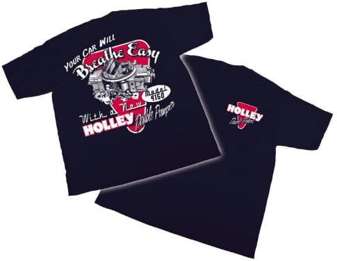 Holley T-Shirt (Blue with Red, Large)