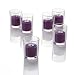 Set of 72 Votive Holders & 72 Unscented Votive Candles, Purple Unscented